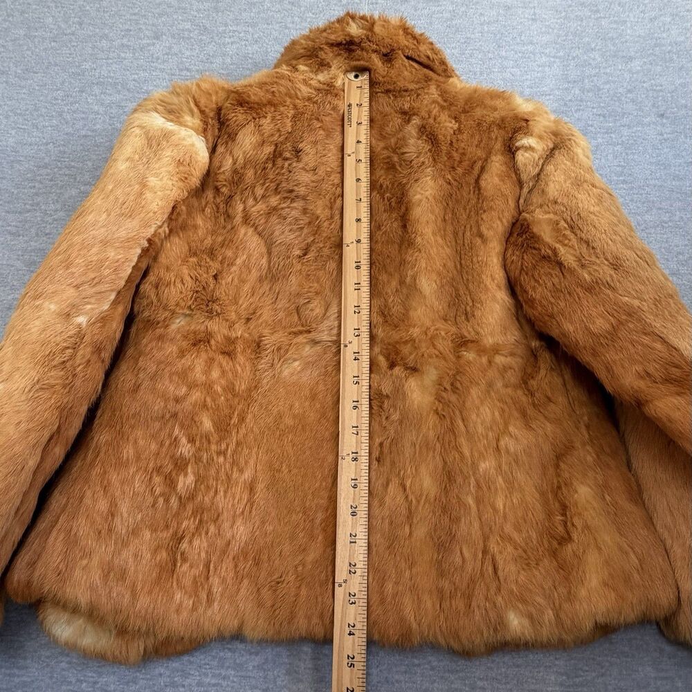Dino Ricco Vintage Rabbit Fur Coat Jacket Womens S Collared Golden Blonde Honey - Picture 11 of 15